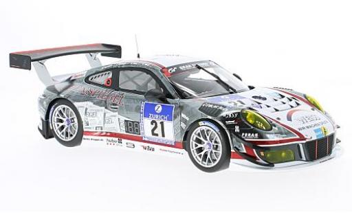 Modelauto Porsche 911 GT3 R No.21 WTM-Racing Wochenspiegel 24h N&Atilde;&frac14;rburgring 2016 M.Stursberg/J.Krumbach/O.Kainz/G.Weiss 1/18 Minichamps