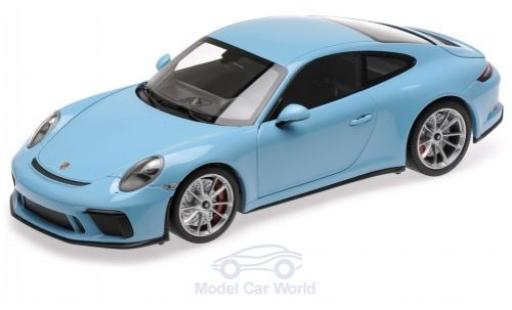 Modelauto Porsche 911 GT3 Touring blauw 2018 1/18 Minichamps