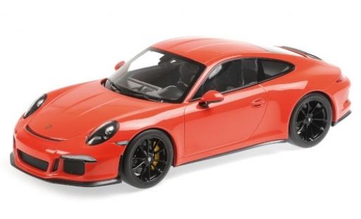 Modelauto Porsche 911 R oranje 2016 1/12 Minichamps
