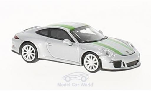 Modelauto Porsche 911 R grijs/groen 2016 1/87 Minichamps