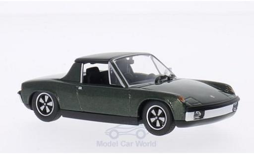 Modelauto Porsche 914/6 Base /6 metallic groen 1970 1/43 Minichamps
