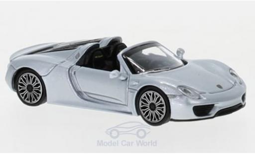 Modelauto Porsche 918 Base Spyder grijs 2015 1/87 Minichamps