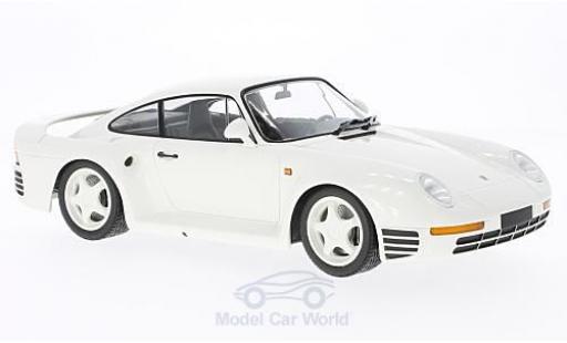 Modelauto Porsche 959 1987 wit 1/18 Minichamps