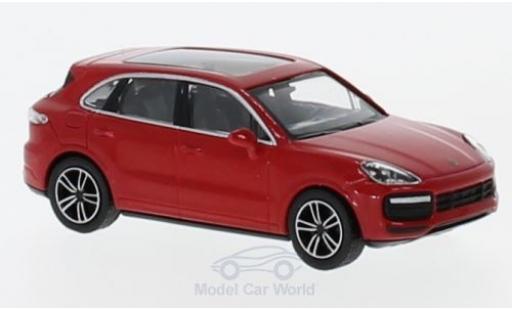 Modelauto Porsche Cayenne Turbo rood 2017 1/87 Minichamps