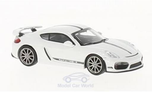 Modelauto Porsche 718 GT4 wit 2016 1/87 Minichamps