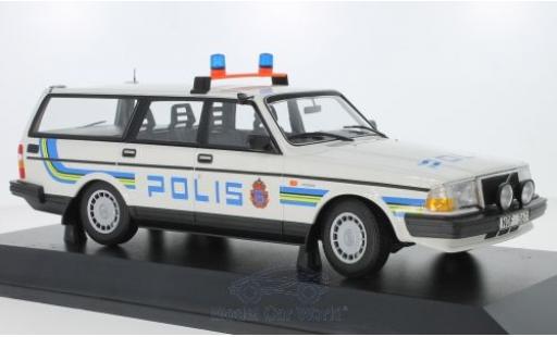 Modelauto Volvo 240 GL Stationwagen Polis Sweden 1986 1/18 Minichamps