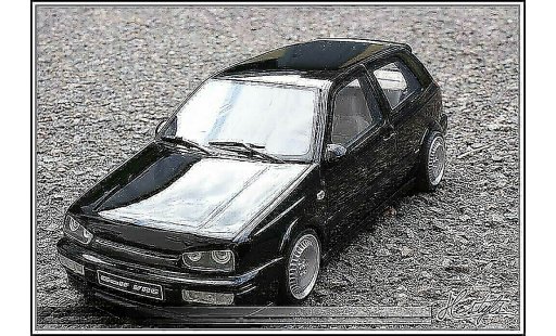 Volkswagen Golf VR6 1/18 Ottomobile zwart jantes schmidt modelauto