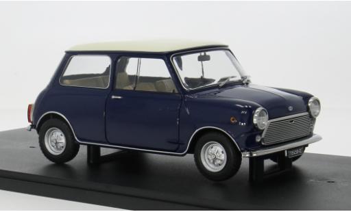 Modelauto Mini Cooper Base Bmw MkI blauw/beige 1966 1/18 Mitica