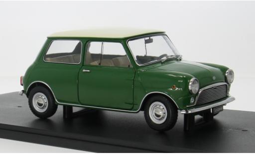 Modelauto Mini Cooper Base Bmw MkI groen/beige 1966 1/18 Mitica