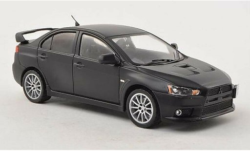 Mitsubishi Lancer Evolution X 1/43 IXO Evo mat-zwart Nurburgring Test 2007 modelauto