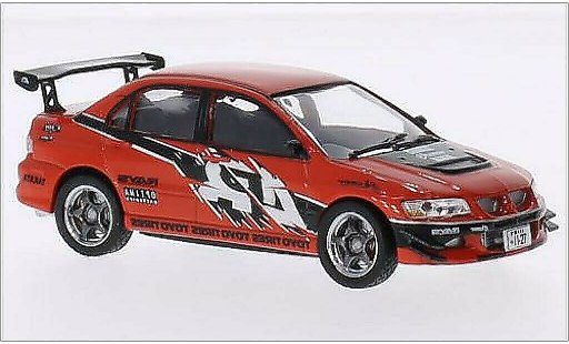 Mitsubishi Lancer Evolution IX 1/43 Greenlight rood/Dekor 2006 modelauto