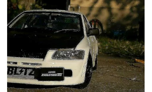 Mitsubishi Lancer Evolution VII 1/18 Autoart street racing inside modelauto