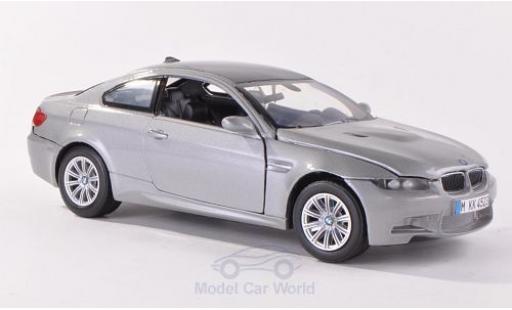 Modelauto Bmw M3 coupe (E92M) metallic grijs/carbon 1/24 Motormax