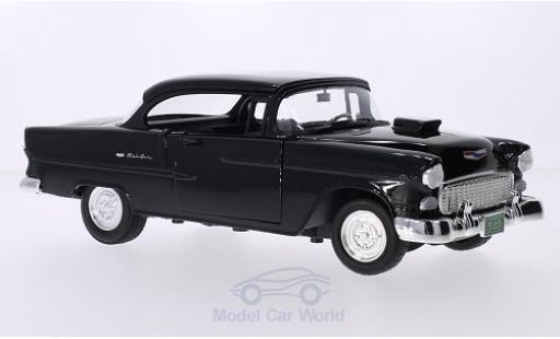 Modelauto Chevrolet Bel Air tuning zwart 1955 1/18 Motormax