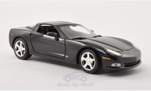 Modelauto Chevrolet Corvette Coupe (C6) zwart 2005 1/24 Motormax