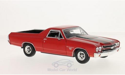 Modelauto Chevrolet El Camino pickup rood/zwart 1970 1/24 Motormax