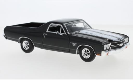 Modelauto Chevrolet El Camino SS 396 zwart/wit 1970 1/24 Motormax