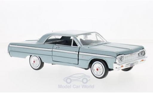 Modelauto Chevrolet Impala Sedan metallic blauw 1964 zonder Vitrine 1/24 Motormax