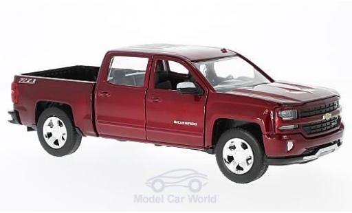 Modelauto Chevrolet Silverado pickup 1500 LT - Z71 metallic rood 2017 Ma&Atilde;�stab:1:27 Doppelkabine met kurzer Ladefl&Atilde;&curren;che 1/27 Motormax