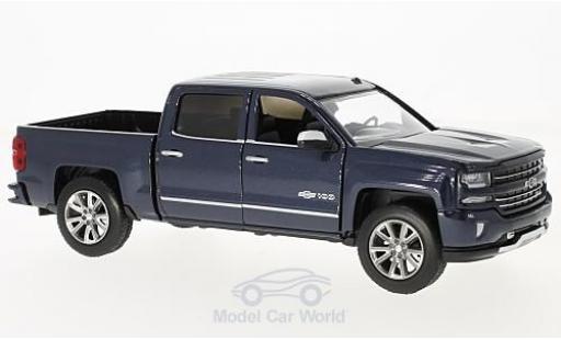 Modelauto Chevrolet Silverado pickup Centennial Edition metallic blauw 2018 1/27 Motormax