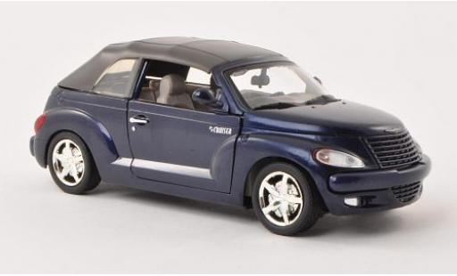 Modelauto Chrysler PT Cruiser Convertible Cabriolet metallic blauw sans Vitrine 1/24 Motormax