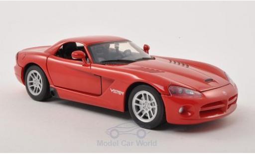 Modelauto Dodge Viper SRT 10 - Hard Top rood 2003 zonder Vitrine 1/24 Motormax