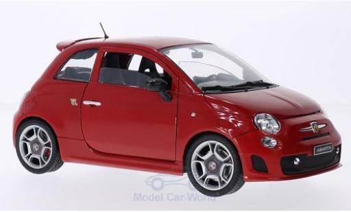Modelauto Fiat 500 Abarth rood 2008 1/18 Motormax
