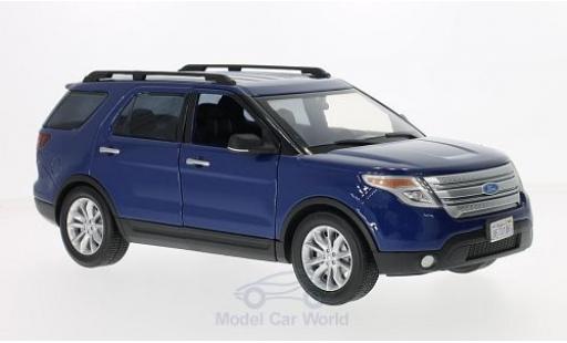 Modelauto Ford Explorer XLT blauw 2015 1/18 Motormax