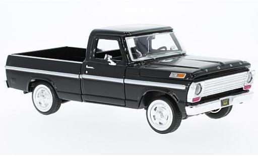 Modelauto Ford F-100 Pickup 00 Pick Up zwart 1969 1/24 Motormax