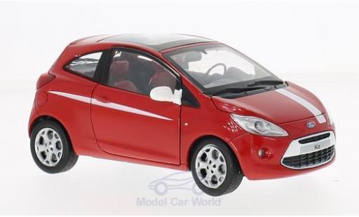 Modelauto Ford Ka Berline rood/wit 1/24 Motormax