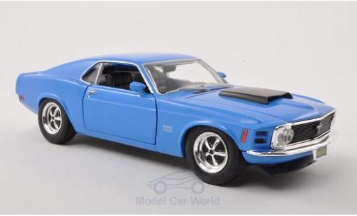 Modelauto Ford Mustang Boss 429 blauw 1/24 Motormax