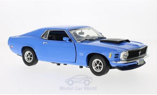 Modelauto Ford Mustang Boss 429 blauw 1970 zonder Vitrine 1/18 Motormax