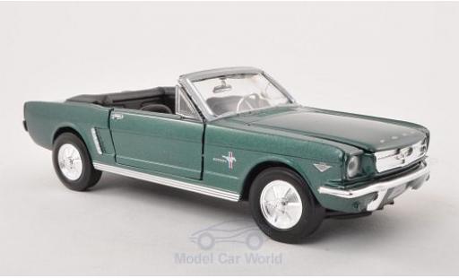 Modelauto Ford Mustang Convertible Cabriolet metallic groen 1964 1/24 Motormax