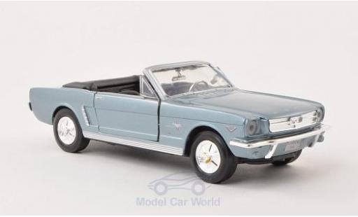 Modelauto Ford Mustang Convertible Cabriolet metallic blauw 1964 zonder Vitrine 1/24 Motormax