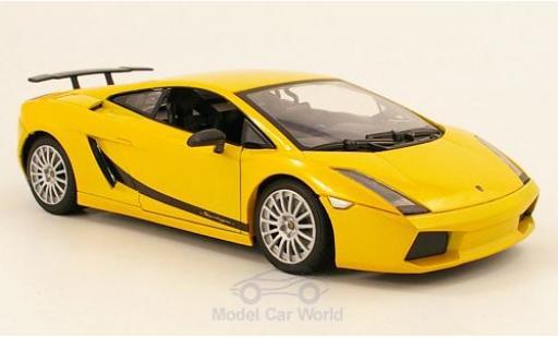 Modelauto Lamborghini Gallardo Superleggera metallic geel 1/18 Motormax
