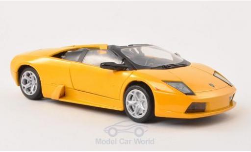 Modelauto Lamborghini Murcielago Roadster metallic geel 1/24 Motormax