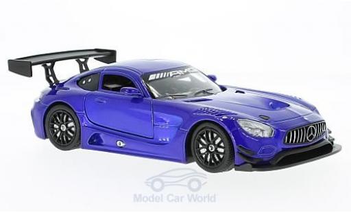 Modelauto Mercedes AMG GT GT3 3 blauw 1/24 Motormax