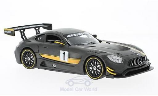 Modelauto Mercedes AMG GT GT3 3 mat-grijs Presentation 1/24 Motormax