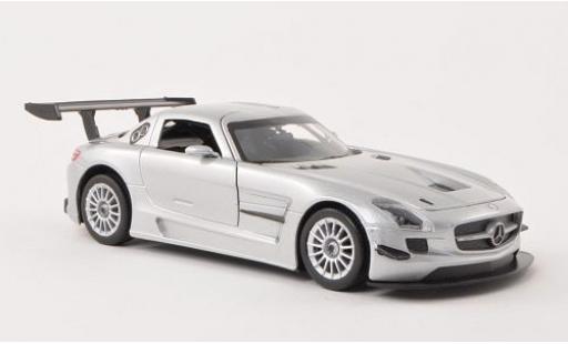Modelauto Mercedes SLS GT3 AMG grijs Plain Body Version sans Vitrine 1/24 Motormax