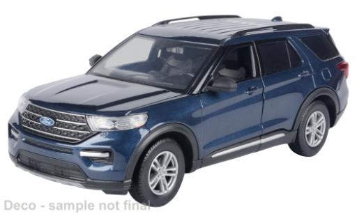 Modelauto Ford Explorer XLT blauw 2022 1/24 Motormax