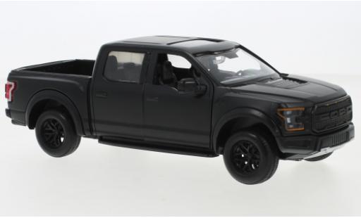 Modelauto Ford F-150 Raptor 50 mat-zwart 2017 1/24 Motormax