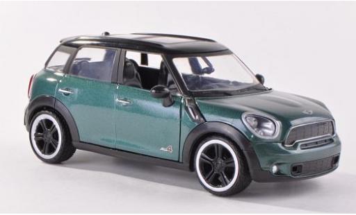 Modelauto Mini Cooper S Countryman metallic groen /zwart 1/24 Motormax