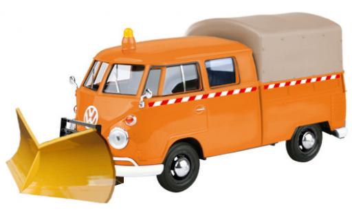 Modelauto Volkswagen T1 B DoKa oranje 1966 1/24 Motormax