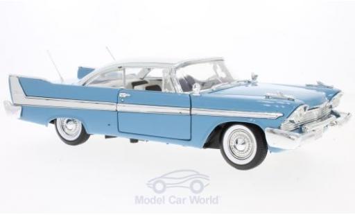 Modelauto Plymouth Fury Base blauw/wit 1958 1/18 Motormax
