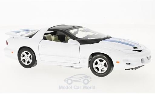Modelauto Pontiac Firebird 1999 wit/blauw 1/24 Motormax