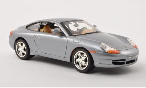 Modelauto Porsche 911 Carrera grijs 1/18 Motormax