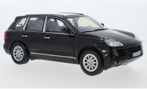 Modelauto Porsche Cayenne Base (9PA) metallic zwart 2008 1/18 Motormax