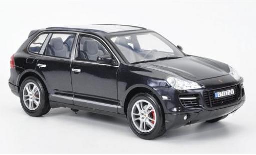 Modelauto Porsche Cayenne Turbo metallic zwart 1/18 Motormax