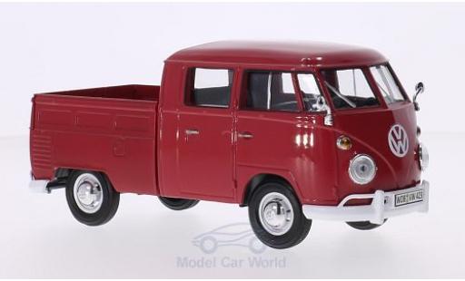 Modelauto Volkswagen T1 A DoKa rood 1/24 Motormax