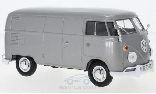 Modelauto Volkswagen T1 Base bestelwagen metallic grijs 1/24 Motormax